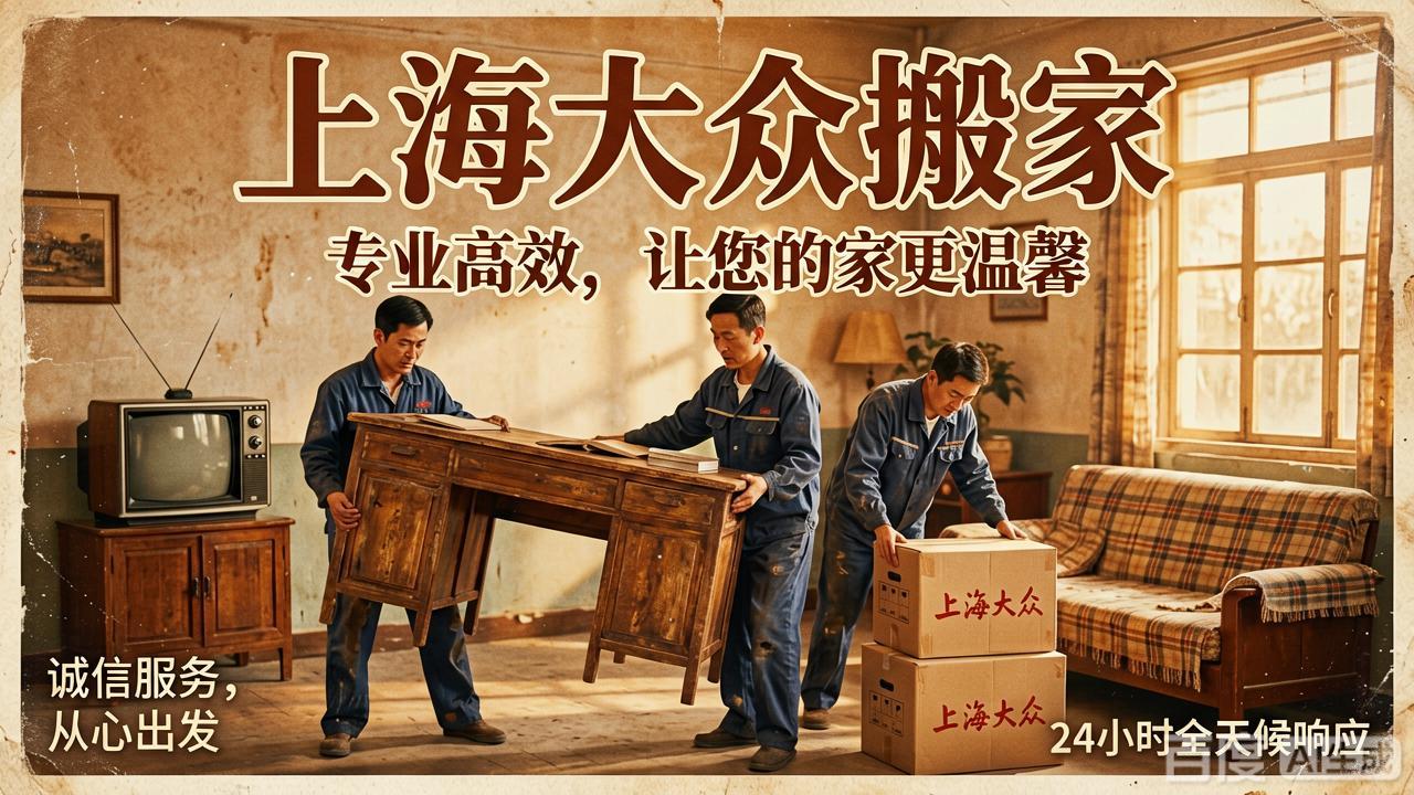 上海大众搬场 在青浦区服务全类目如：居民搬家 长途搬家 搬家打包 搬家收纳 家具拆装/安装
