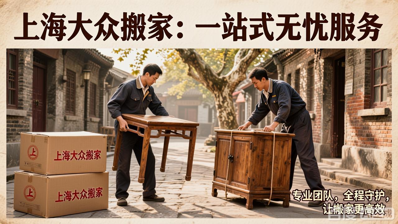 上海搬家 大众搬家公司在自媒体时代走在前言：抖音-快手-小红书-视频号等短视频方面宣传大众搬家服务