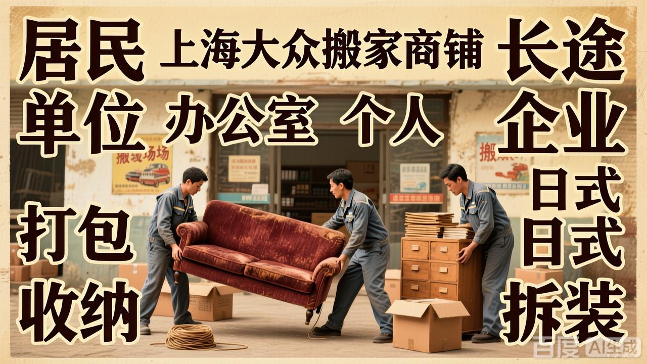 上海搬场公司 大众搬场 上海搬运公司 上海搬迁公司 上海物流公司 货物运输 搬家搬运 搬家物流 多场景服务